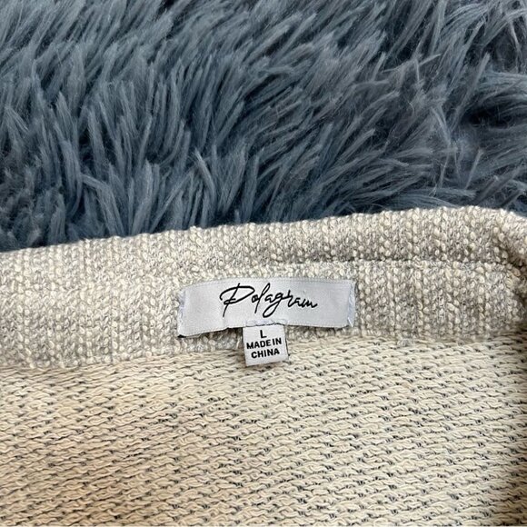 POLAGRAM by Wellmade Inc, Gray Woven Schacket Shirt Size L - Picture 3 of 5